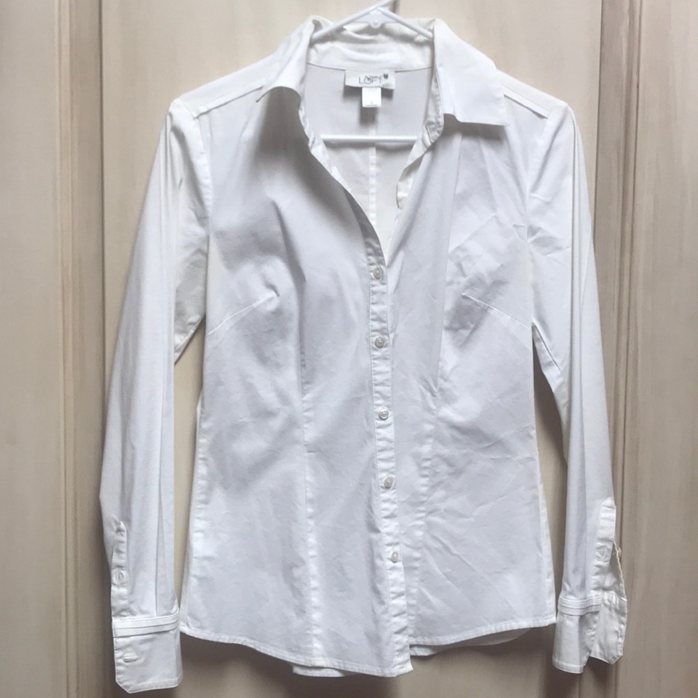 The loft white collared button down